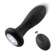 Świecący korek analny z pilotem Lighting anal plug black